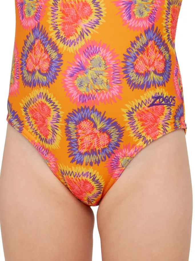 , view full size image of Front view of Product detail - Girls Heartthrob Scoopback One Piece HTTR