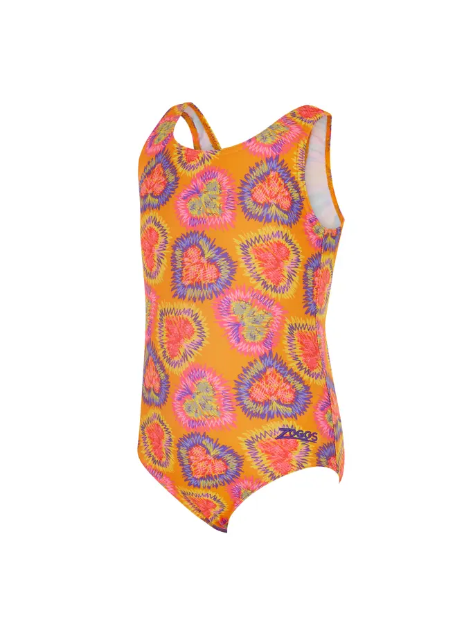 , view full size image of Front view of Product detail - Girls Heartthrob Scoopback One Piece HTTR
