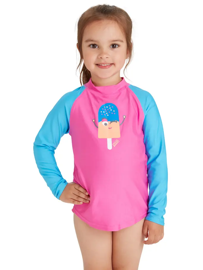 Sale,Clearance, view full size image of Front view of Product detail - Girls Ice Friends Zip Sun Top ICFR
