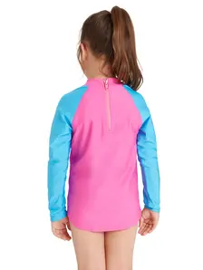 Display front view 3 of Product detail - Girls Ice Friends Zip Sun Top ICFR