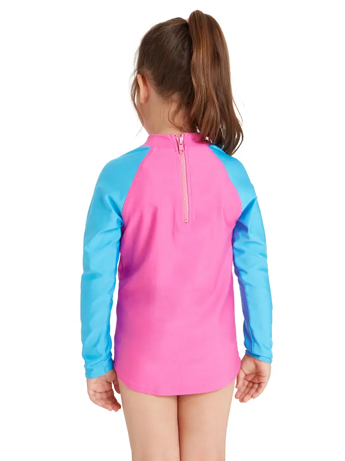 Sale,Clearance, view full size image of Front view of Product detail - Girls Ice Friends Zip Sun Top ICFR