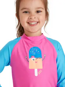 Display front view 4 of Product detail - Girls Ice Friends Zip Sun Top ICFR
