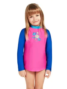 Display front view 2 of Product detail - Girls Lily Long Sleeve Sun Top lila