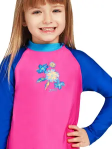 Display front view 4 of Product detail - Girls Lily Long Sleeve Sun Top lila