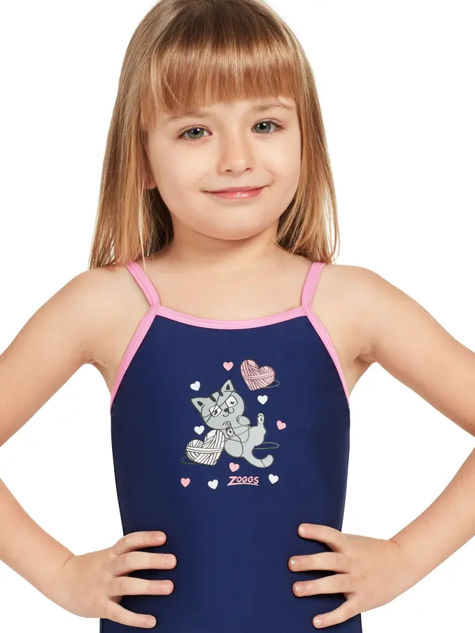 Sale, Ver imagen de tamaño completo de Vista frontal de Product detail - Girls Kitty Classicback One Piece KTT