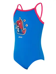 Display front view 4 of Product detail - Girls Little Dino Classicback Swimsuit LTDN