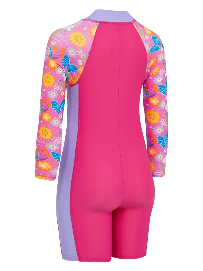 Sale, Ver imagen de tamaño completo de Vista frontal de Product detail - Girls Long Sleeve Sizzle Print All in One SSZL