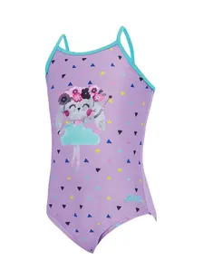 Display front view 1 of Product detail - Girls Ditzy Dancer Crossback One Piece Swimsuit DZDA
