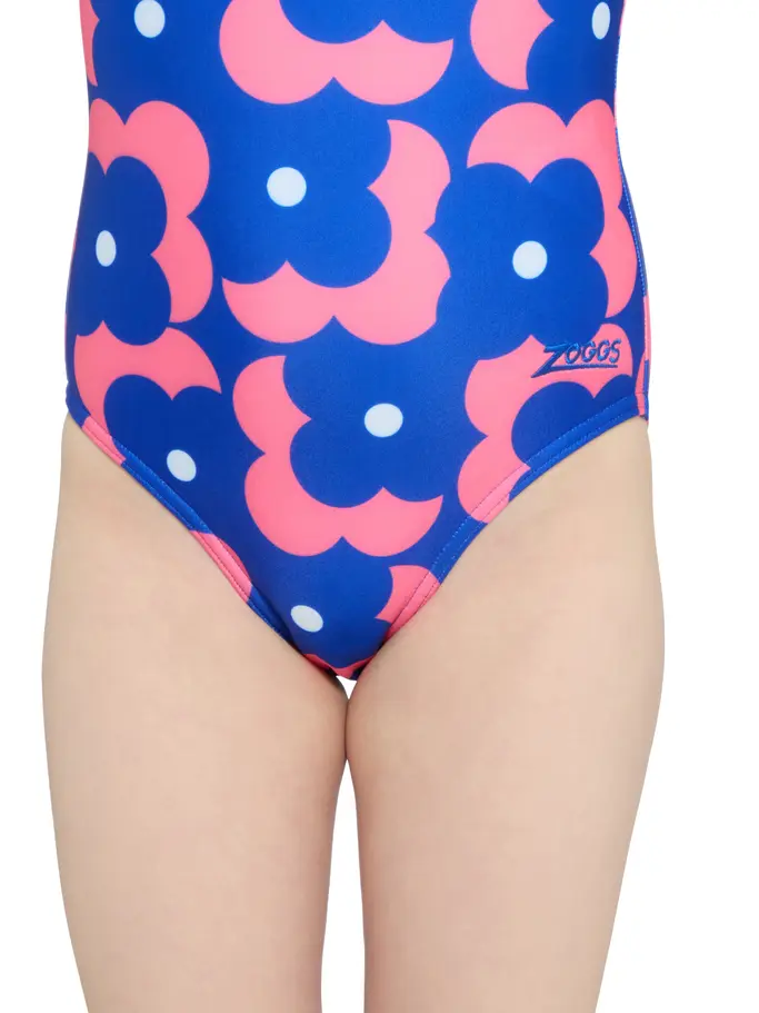 , view full size image of Front view of Product detail - Girls Disco Vibe Texback Swimsuit DISC