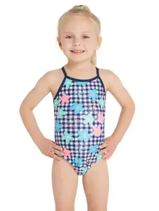 Display front view 1 of Product detail - Girls Picnic Posy Tex Back Swimsuit PCPO