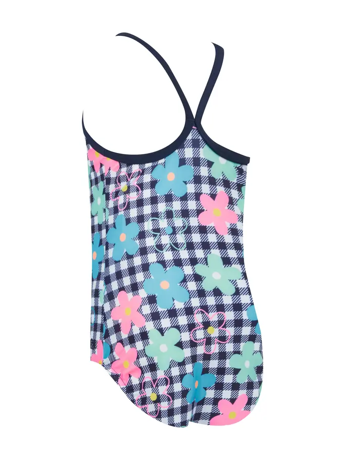Sale, visualizzare l'immagine full size della vista frontale di Product detail - Girls Picnic Posy Tex Back Swimsuit PCPO