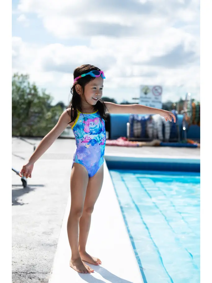 New, view full size image of Front view of Product detail - Girls Seal Tex Back Swimsuit SEAP