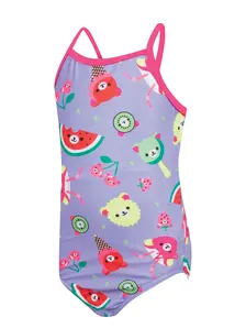 Display front view 4 of Product detail - Girls Teddy Fruits Tex Back Swimsuit TEDF