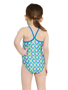 Display front view 3 of Product detail - Girls Xena Texback Swimsuit XENA
