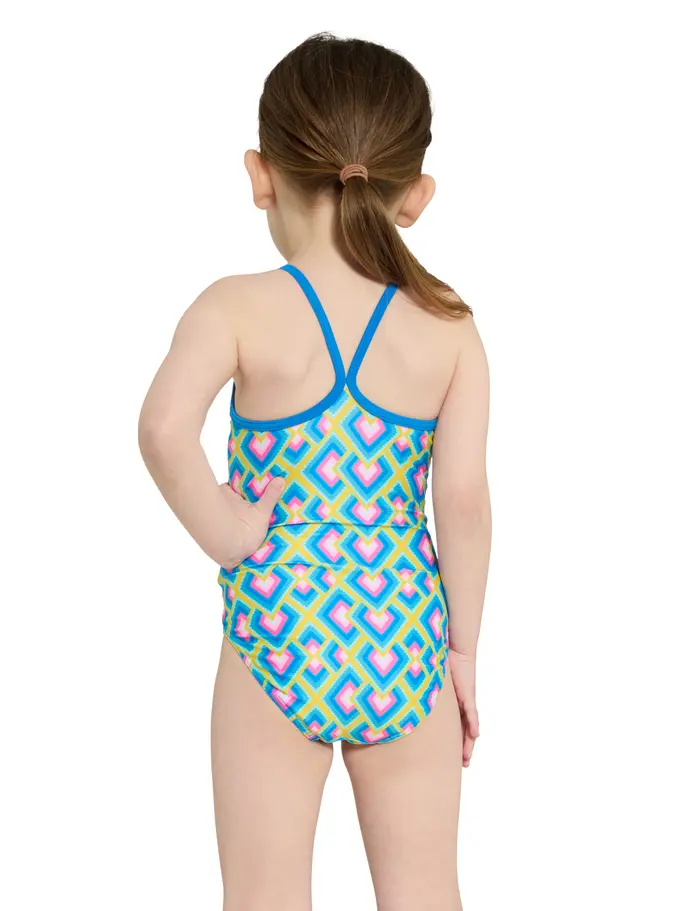Sale, view full size image of Front view of Product detail - Girls Xena Texback Swimsuit XENA