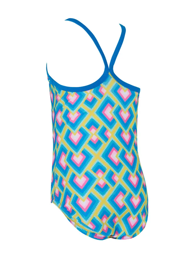 Sale, view full size image of Front view of Product detail - Girls Xena Texback Swimsuit XENA