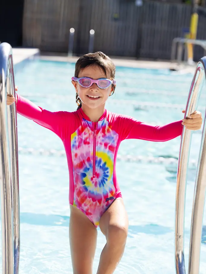 , view full size image of Front view of Product detail - Girls Twister Paddle Suit TWIS
