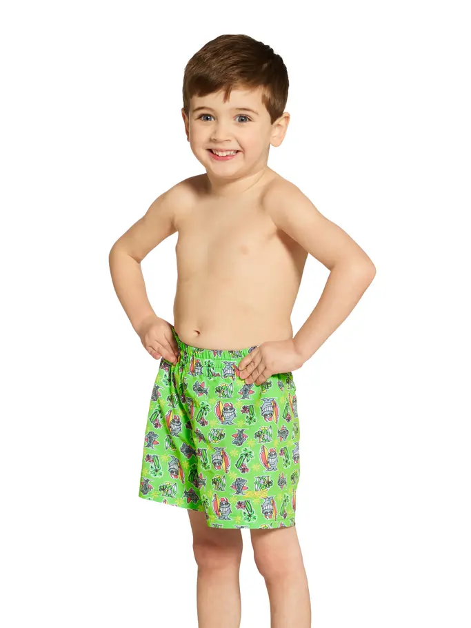 , view full size image of Front view of Product detail - Boys Finzilla Watershorts FINZ