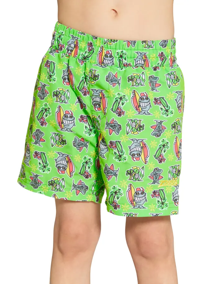 , view full size image of Front view of Product detail - Boys Finzilla Watershorts FINZ