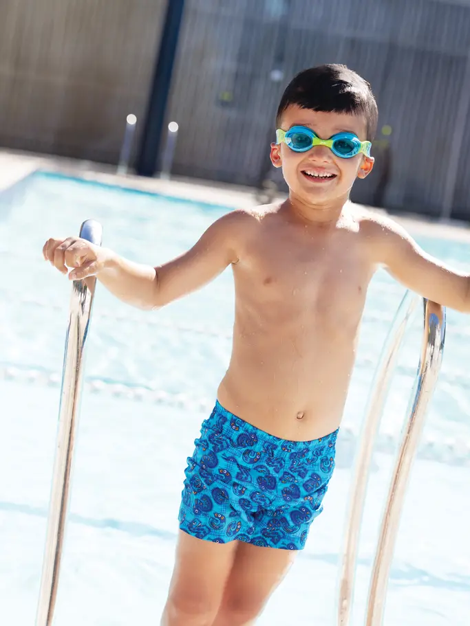 Sale, view full size image of Front view of Product detail - Boys Fontopia Watershorts FONT