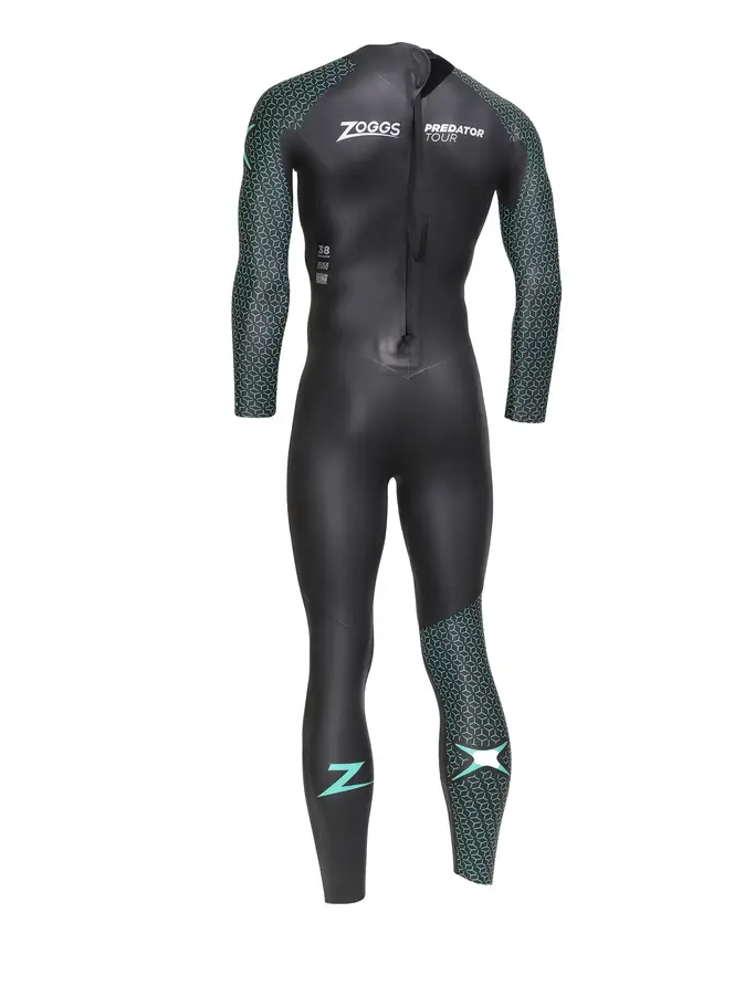 , view full size image of Front view of Product detail - Mens Predator Tour FS Triathlon Wetsuit black/blue
