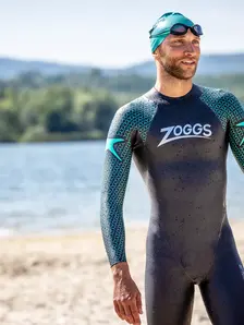 Display front view 3 of Product detail - Mens Predator Tour FS Triathlon Wetsuit black/blue