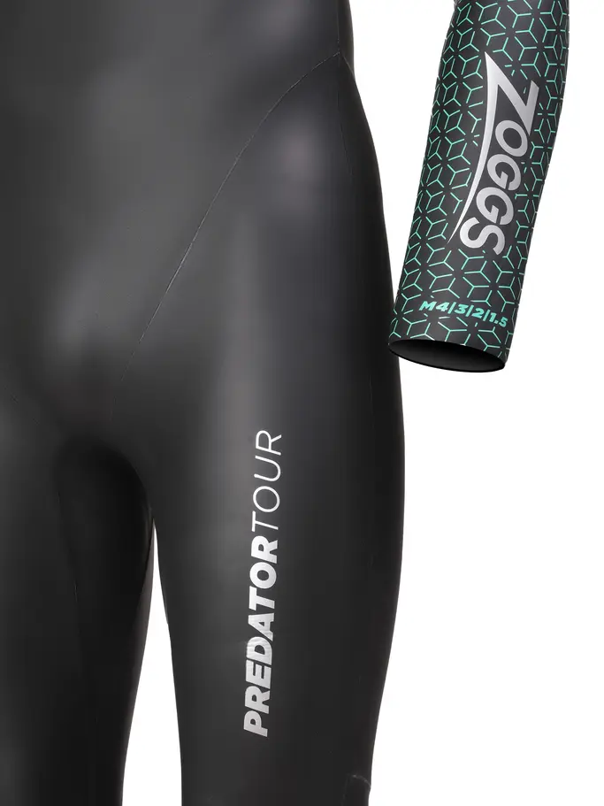 , view full size image of Front view of Product detail - Womens Predator Tour FS Triathlon Wetsuit black/blue