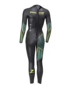Display front view 2 of Product detail - Womens Hypex Ultra FS Triathlon Wetsuit black/yellow