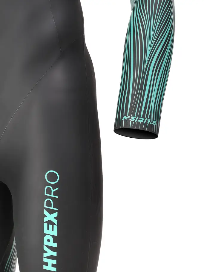 , view full size image of Front view of Product detail - Mens Hypex Pro FS Triathlon Wetsuit black/blue