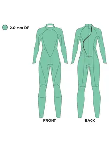Display front view 3 of Product detail - Mens Scout Tour FS Open Water Wetsuit black/green
