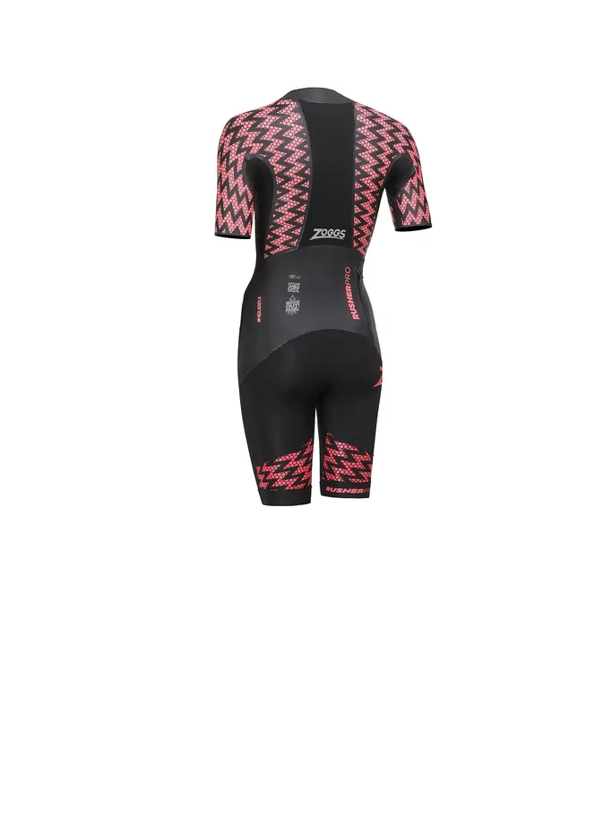 , Ansicht Großes Bild der Vorderseite Product detail - Rusher Pro FS Swimrun Wetsuit black/red
