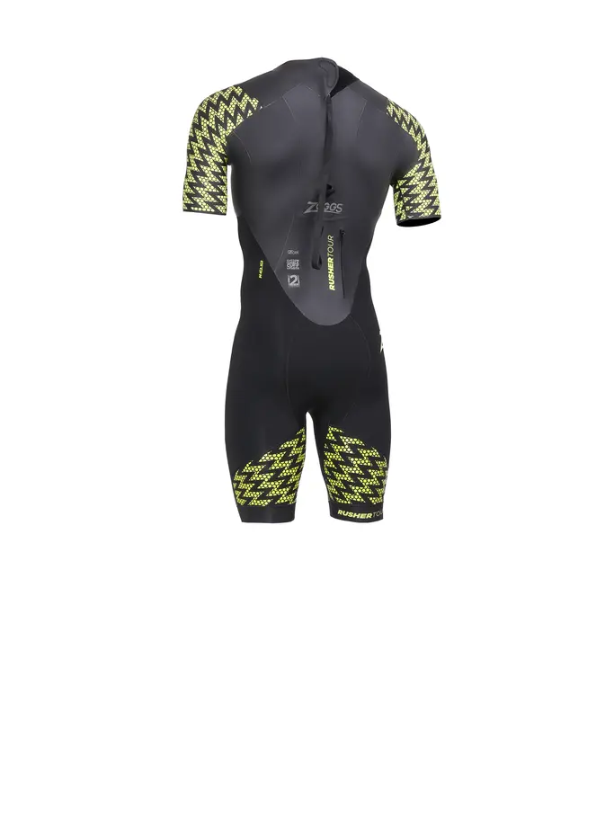 , Ver imagen de tamaño completo de Vista frontal de Product detail - Rusher Tour FS Swimrun Wetsuit black/yellow