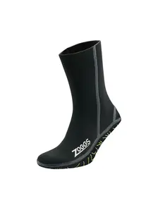 Display front view 2 of Product detail - Zoggs 2mm Neoprene Swimming Socks black/yellow