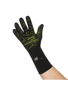 Display front view 1 of Product detail - Zoggs 3mm Neoprene Swimming Gloves black/yellow