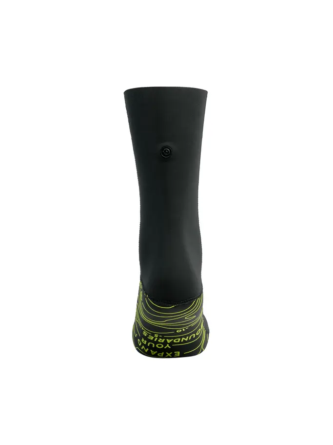 New, view full size image of Front view of Product detail - Zoggs 3mm Neoprene Swimming Socks black/yellow