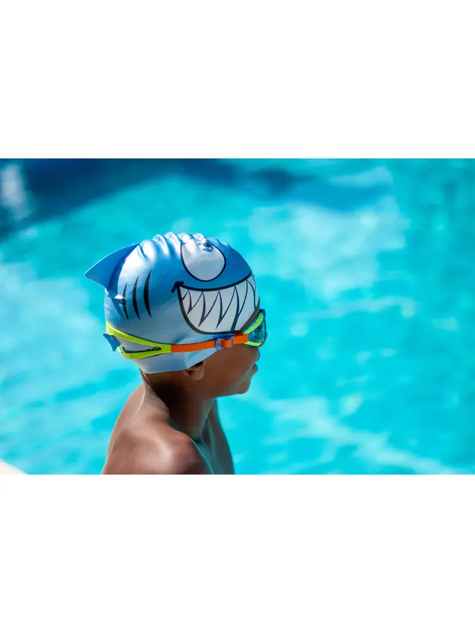 , voir image en taille réelle de la vue frontale de Product detail - Jnr Character Cap - Blue Jaws