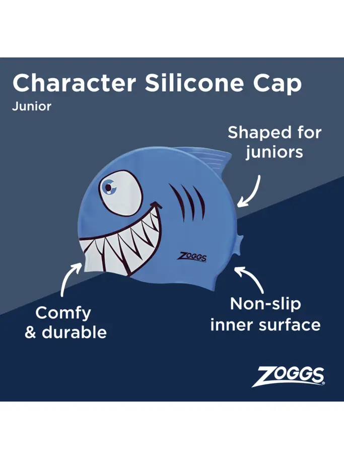 , voir image en taille réelle de la vue frontale de Product detail - Jnr Character Cap - Blue Jaws
