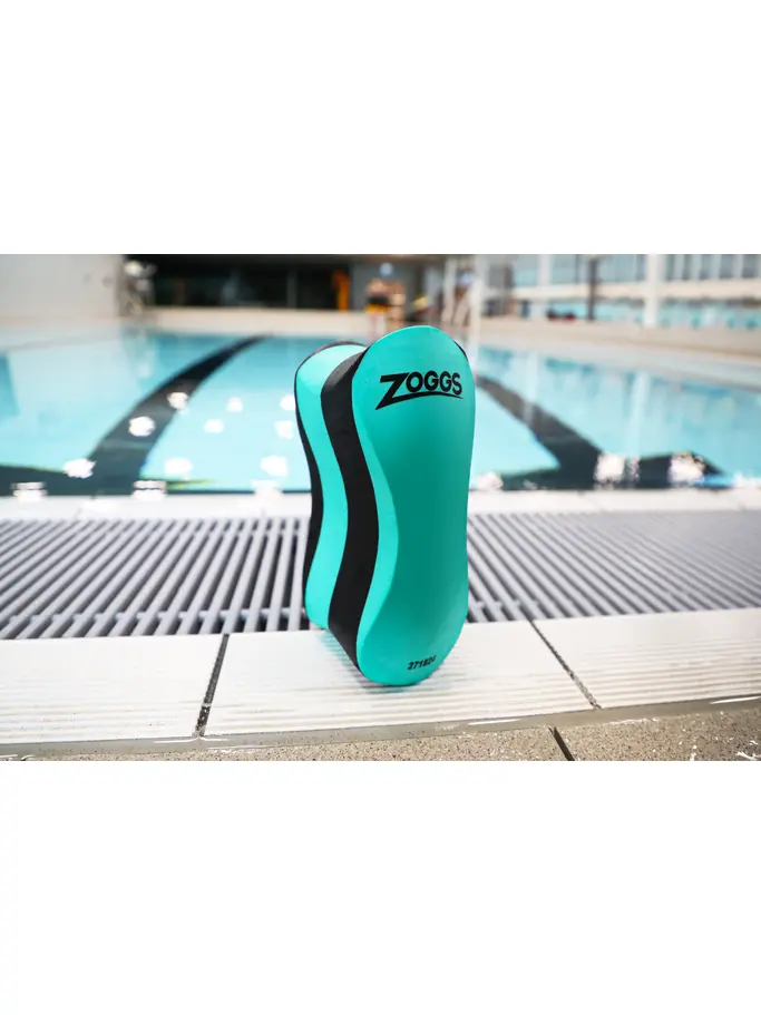 , view full size image of Front view of Product detail - Pull Buoy black/turquoise