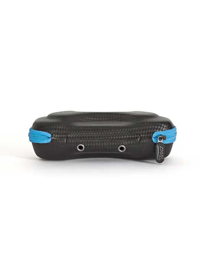 , view full size image of Front view of Product detail - Elite Swimming Goggle Case black/blue