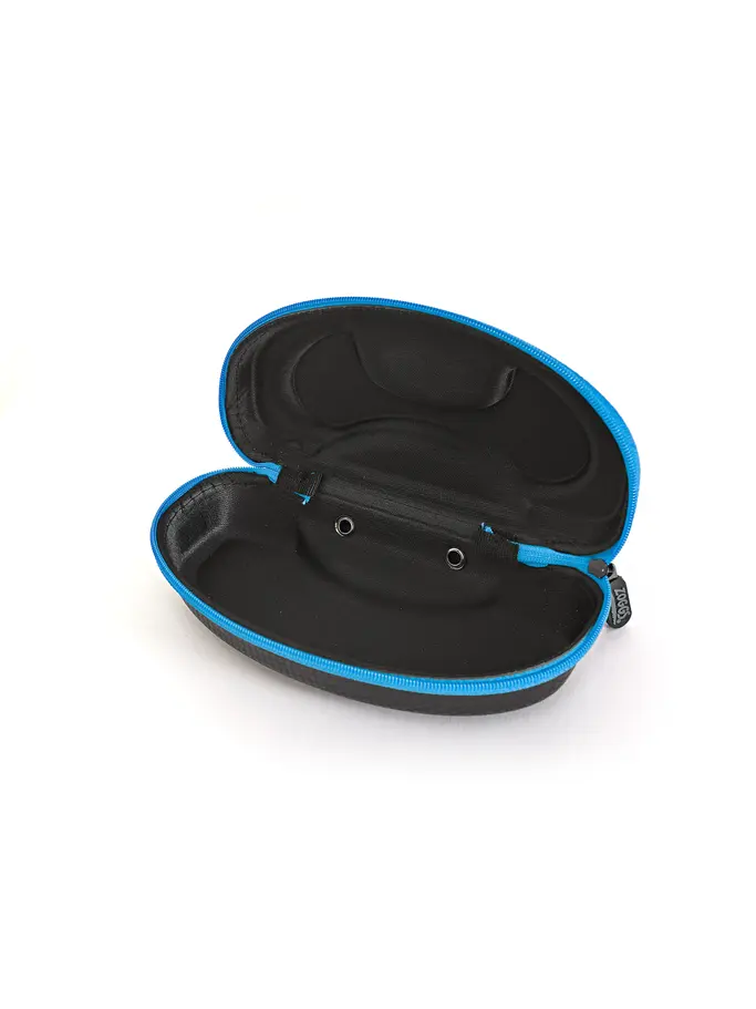 , view full size image of Front view of Product detail - Elite Swimming Goggle Case black/blue