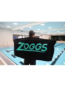 Display front view 3 of Product detail - Zoggs Unisex Adult Swimming Pool Towel black/turquoise