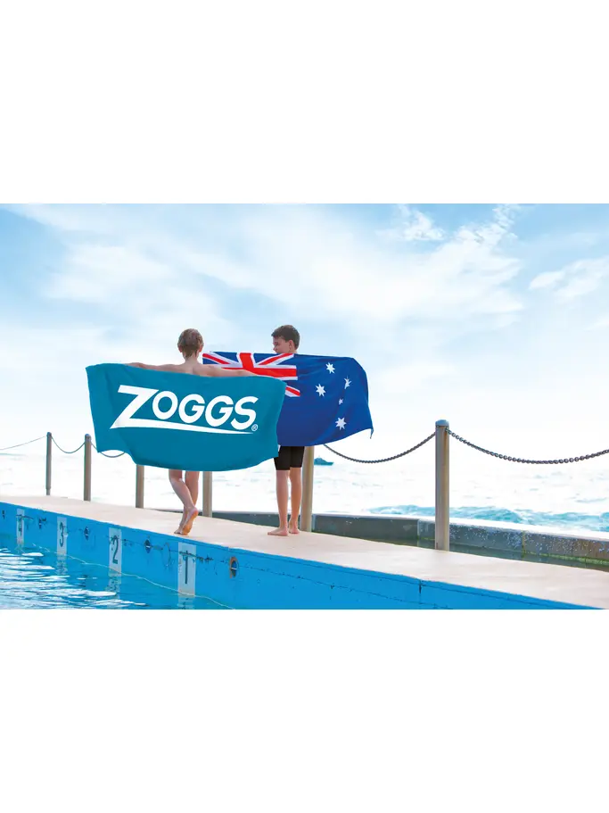 , Ansicht Großes Bild der Vorderseite Product detail - Zoggs Unisex Adult Swimming Pool Towel blue