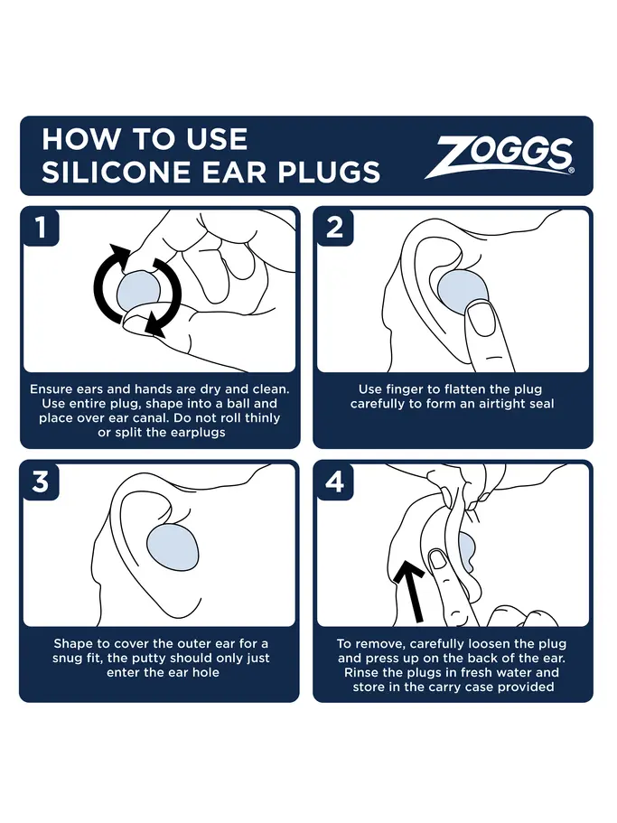 , view full size image of Front view of Product detail - Silicone Ear Plugs clear