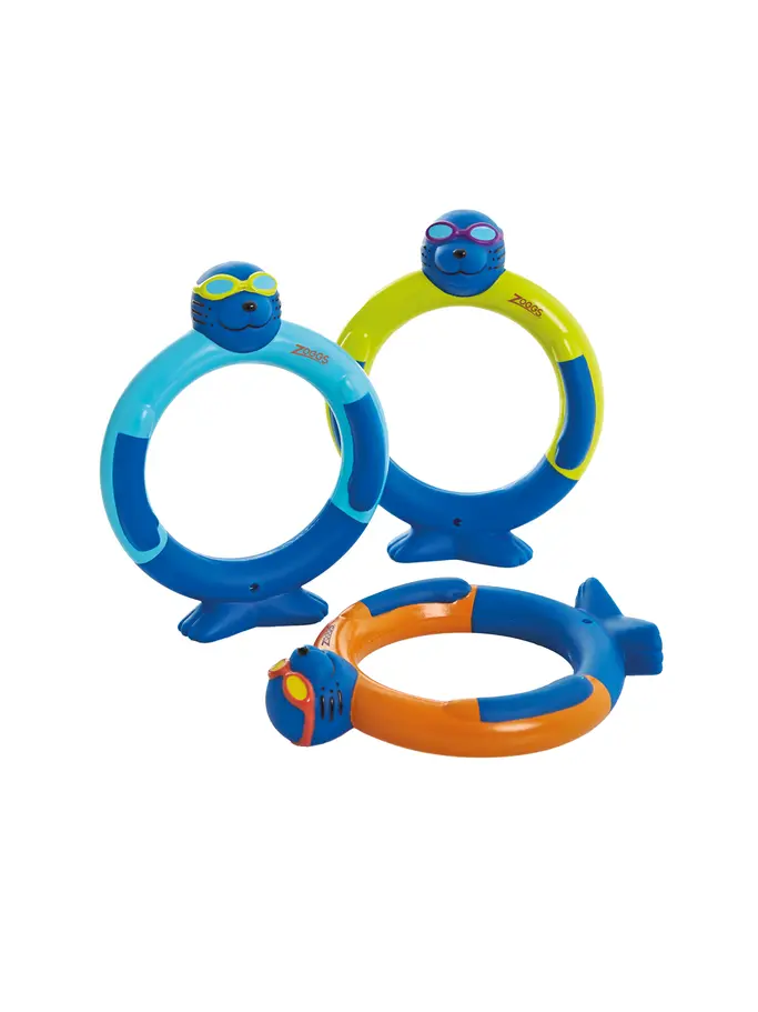 , view full size image of Front view of Product detail - Zoggy Dive Rings AST