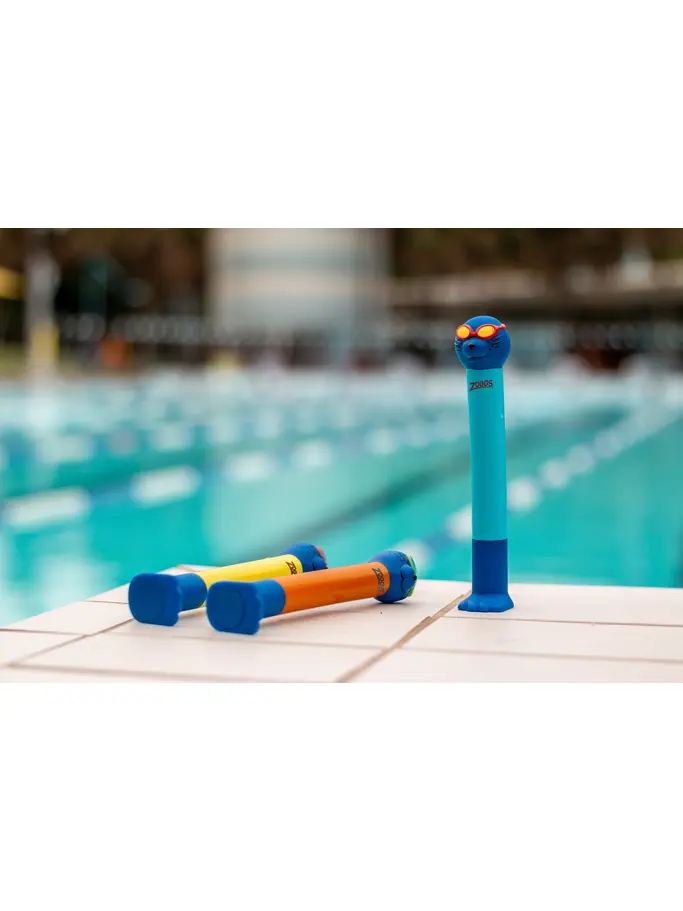 , view full size image of Front view of Product detail - Zoggy Dive Stick 3pcs Pack AST