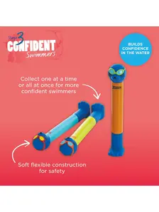 Display front view 4 of Product detail - Zoggy Dive Stick 3pcs Pack AST