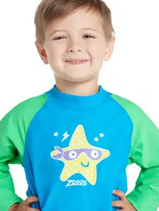 Display front view 2 of Product detail - Boys Super Star Long Sleeve Sun Top SPST