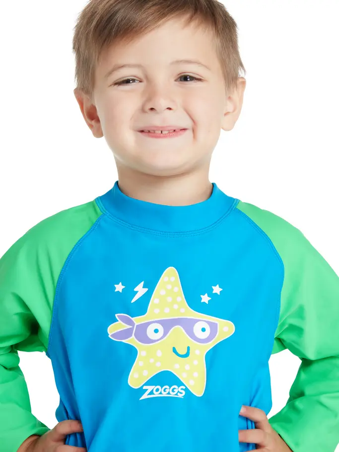 , Ver imagen de tamaño completo de Vista frontal de Product detail - Boys Super Star Long Sleeve Sun Top SPST
