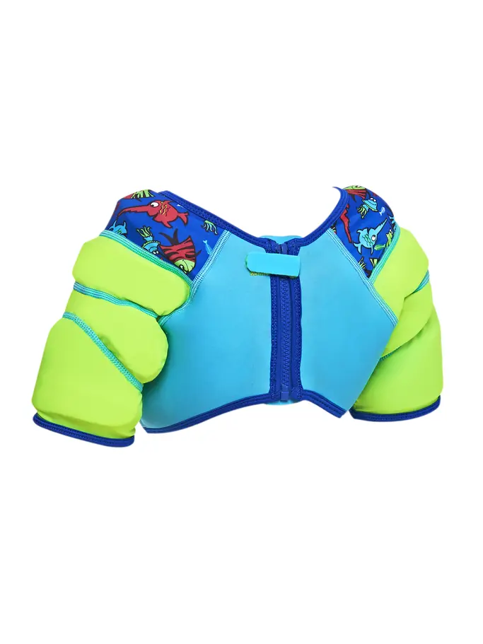, view full size image of Front view of Product detail - Sea Saw Water Wings Vest blue