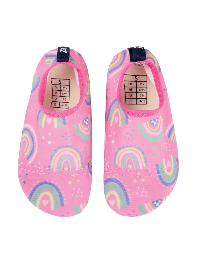 New, view full size image of Front view of Product detail - Rainbow Anti Slip Socks RNMG